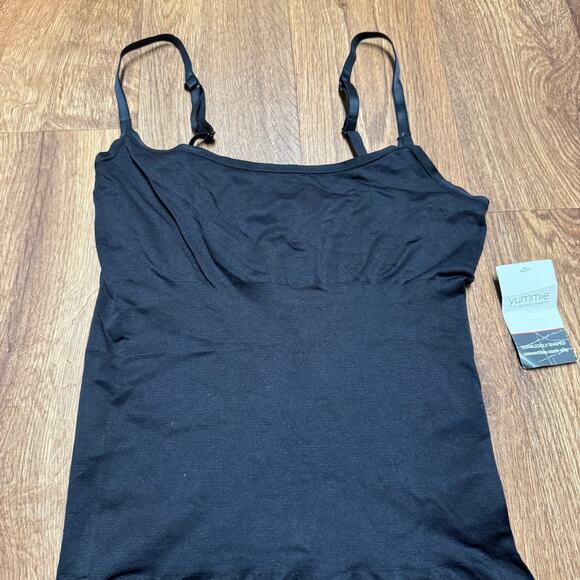 Yummie Heather Thomson Seamlessly Shaped Emma Convertible Cami Slip Black M/L - Picture 3 of 8